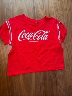 Coca Cola Red Logo  Short Sleeve cropped Tee